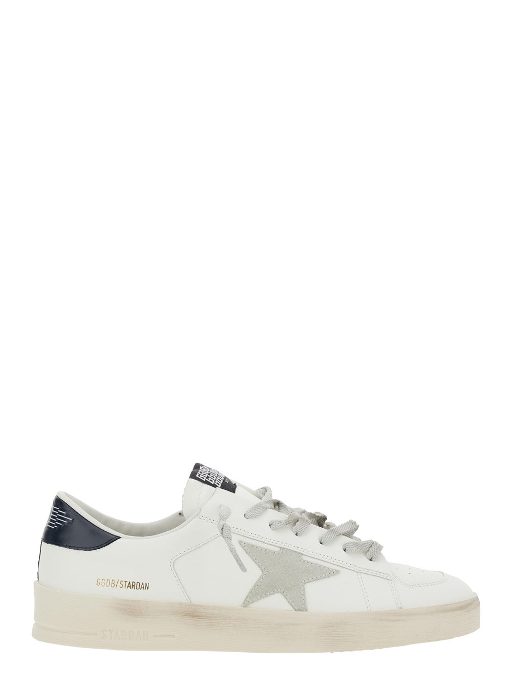 Golden Goose Men Sneakers 'Stardan' With Star Patch On The Side And Contrasting Heel With Leather Logo White Men GOLDEN GOOSE