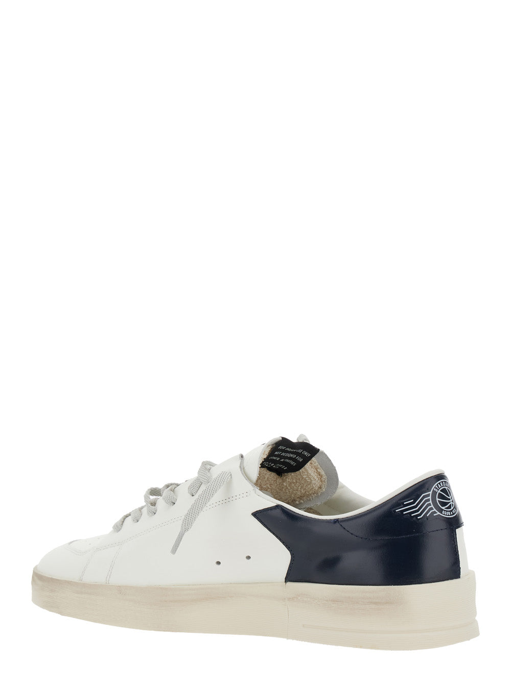 Golden Goose Men Sneakers 'Stardan' With Star Patch On The Side And Contrasting Heel With Leather Logo White Men GOLDEN GOOSE