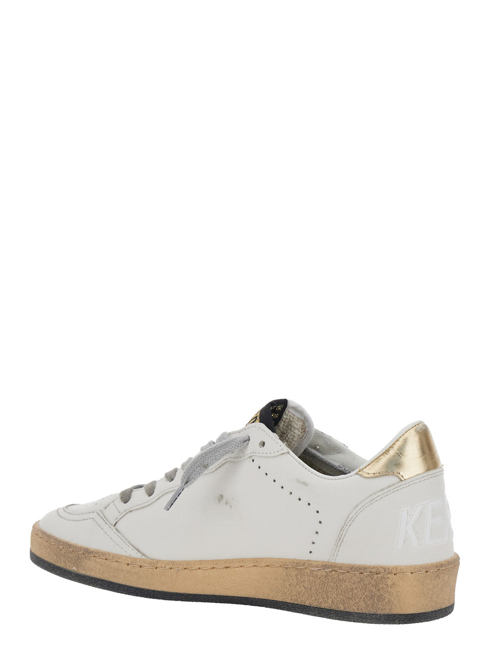 Golden Goose Women Sneakers Ballstar With Leather Upper And Laminated Star White Unisex GOLDEN GOOSE