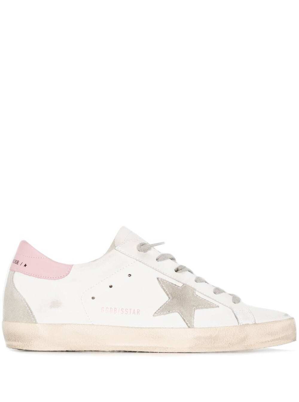 Golden Goose Women Sneaker 'Superstar' Low Top With Worn Effect In White Leather For Women GOLDEN GOOSE