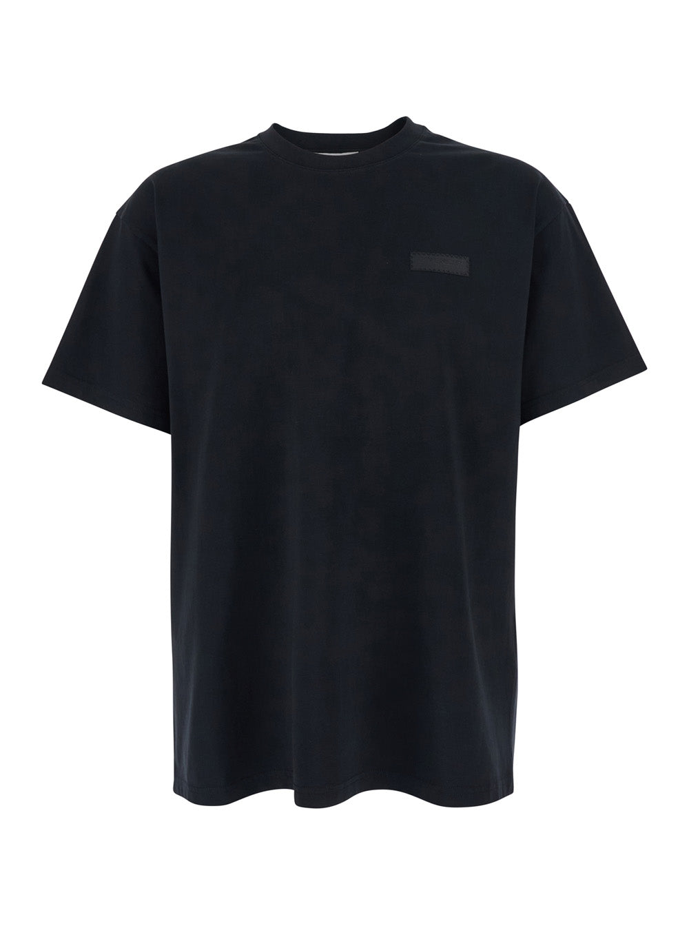 Givenchy Men T-Shirt With Logo Patch On Chest In Black Cotton Men GIVENCHY