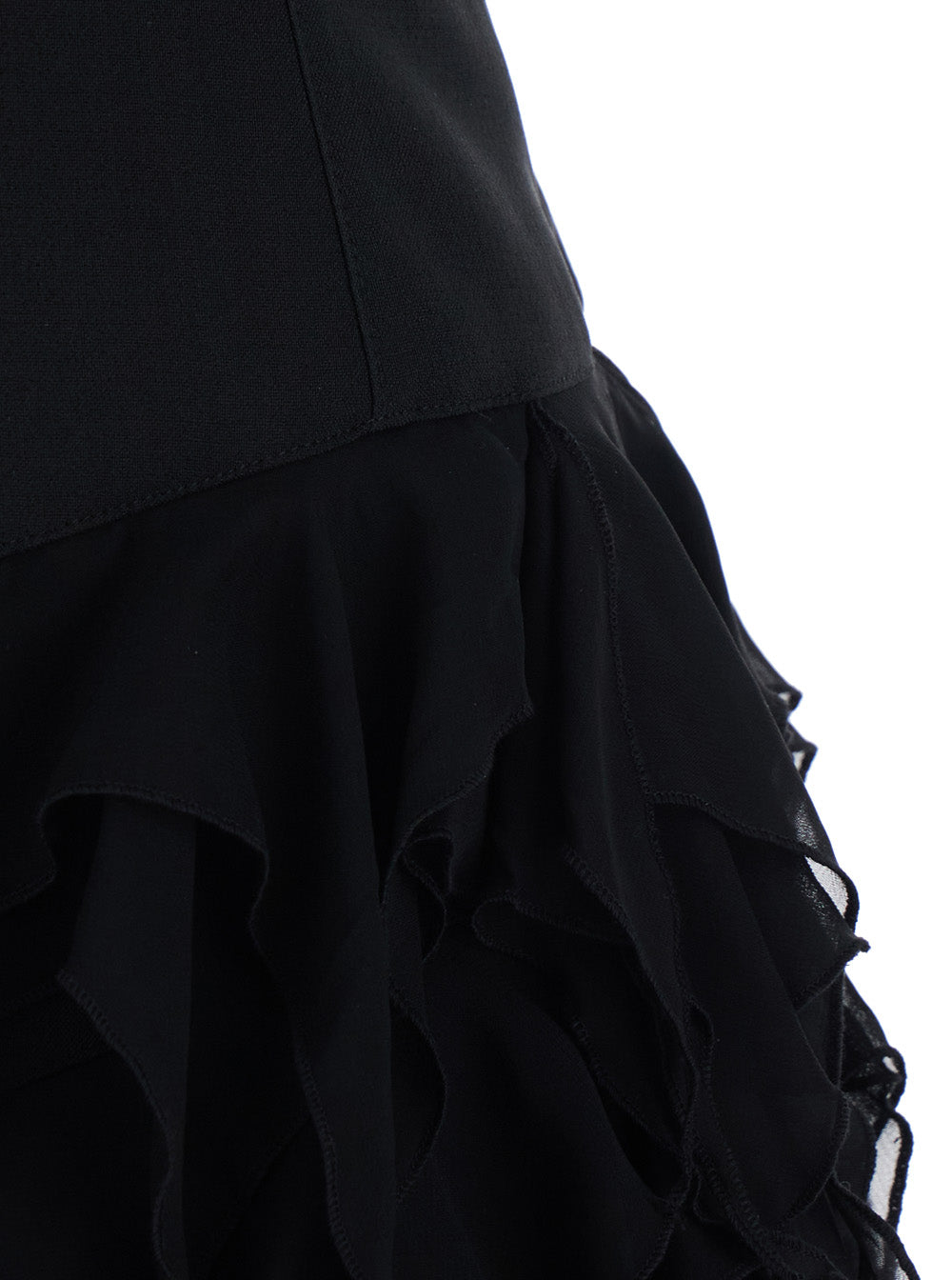 Blumarine Women Long Asymmetric Dress Black Dress With Asymmetric V-Neck In Polyester For Women BLUMARINE