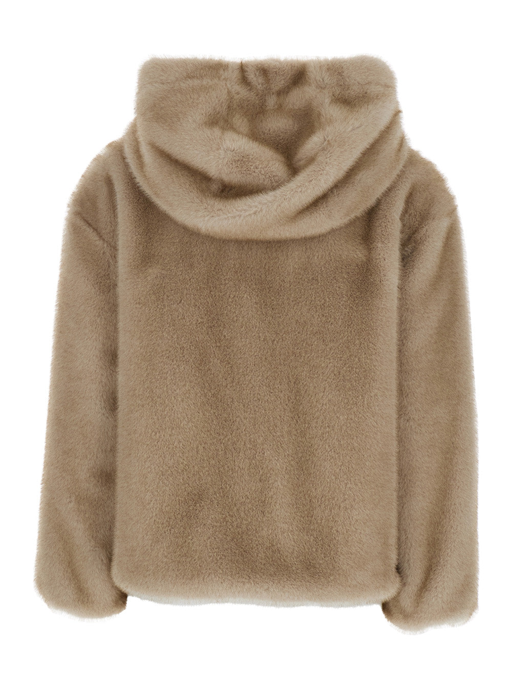Herno Women Hooded Jacket With Drawstring In Ecoleather Beige For Women