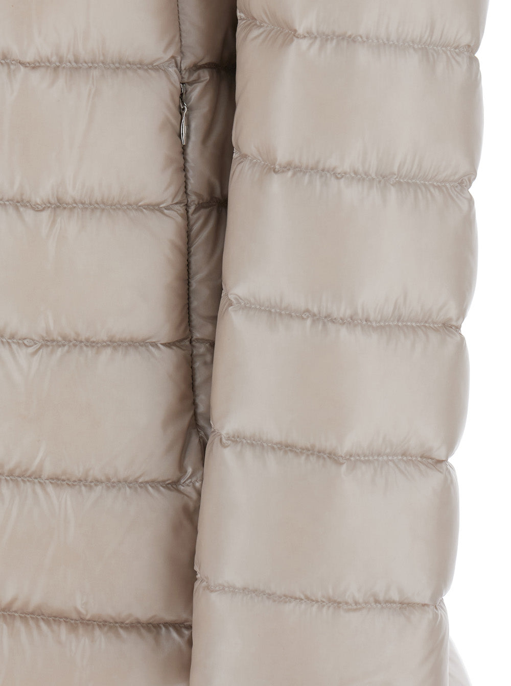 Herno Women Down Jacket With Hood And Drawstring In Tech Fabric Beige Women HERNO