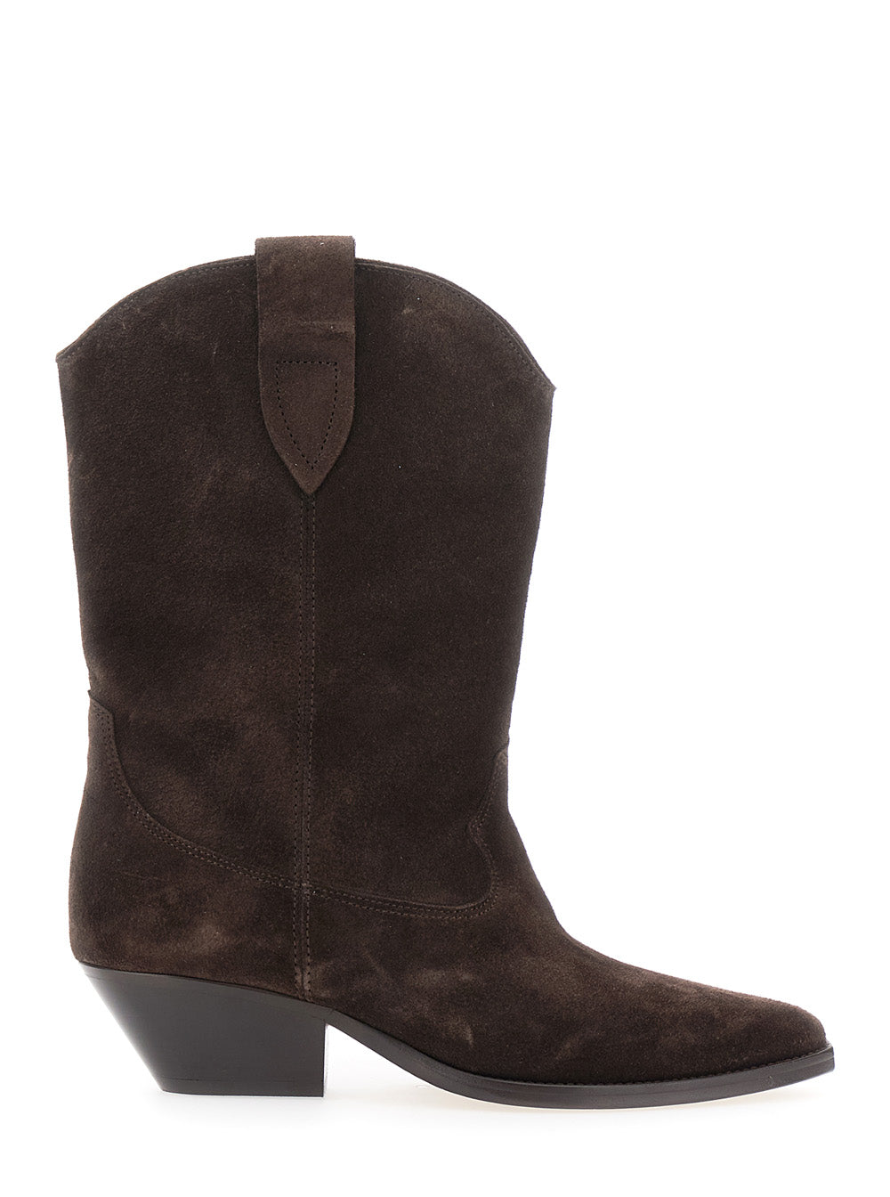 Isabel Marant Women Brown Suede Low Block Heel Ankle Boots 'Duerto' For Women