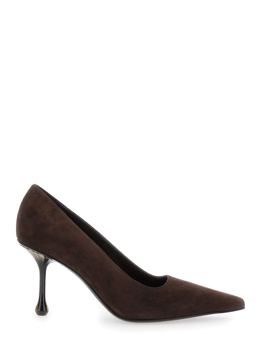 Jimmy Choo Women Pumps 'Ixia' With High Sculpted Heel In Brown Suede For Women JIMMY CHOO