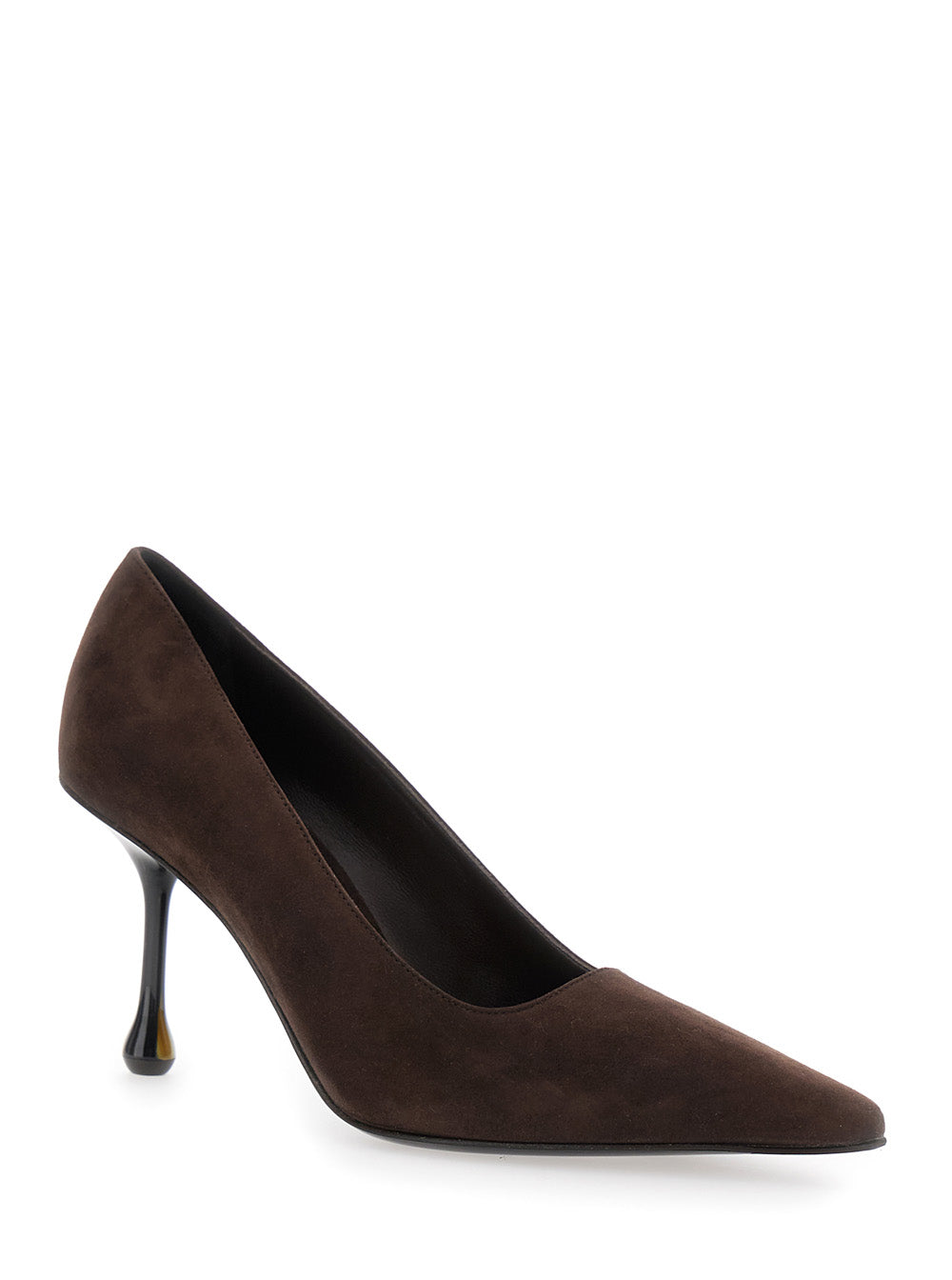 Jimmy Choo Women Pumps 'Ixia' With High Sculpted Heel In Brown Suede For Women JIMMY CHOO
