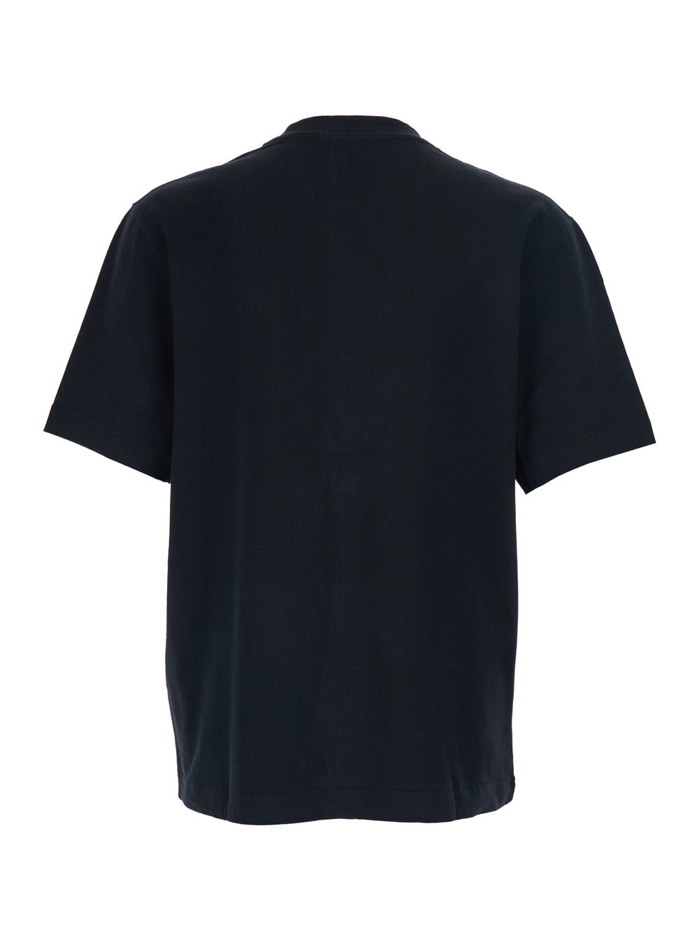 Jacquemus Men T-Shirt 'Le T-Shirt Gros Grain' Crew Neck With Logo Patch On The Front In Black Cotton For Men JACQUEMUS