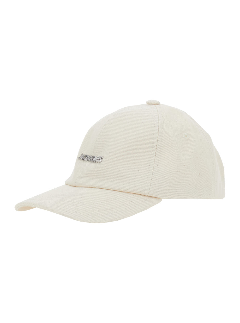 Jacquemus Women Baseball Cap 'La Casquette Gadjo' With Logo Lettering On The Front In White Cotton For Men JACQUEMUS