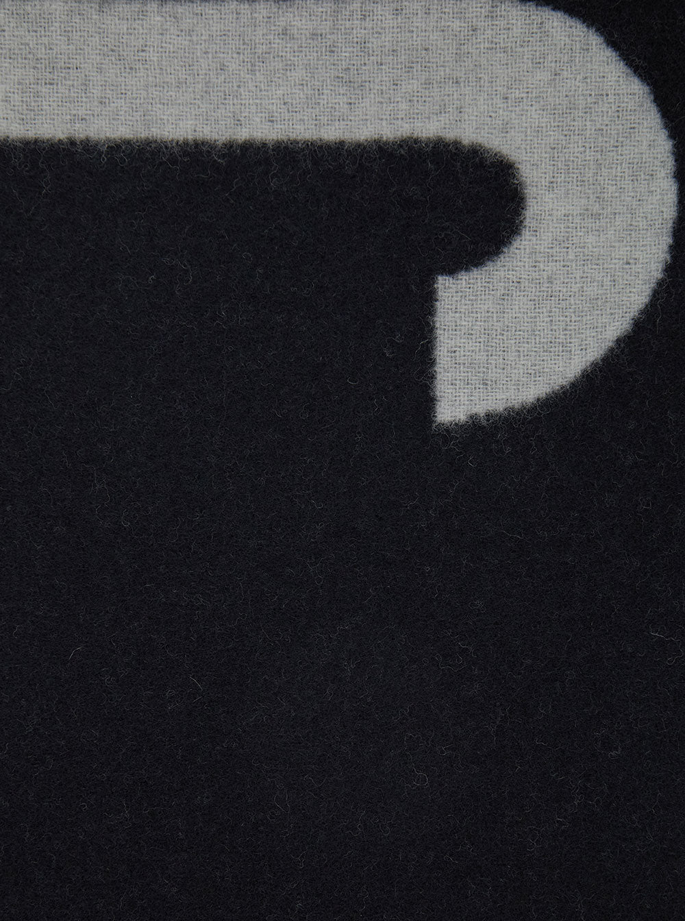 Jacquemus Men Scarf 'L'echarpe Jacquemus' With Maxi Logo Lettering And Fringed Edge In Black Wool Men JACQUEMUS