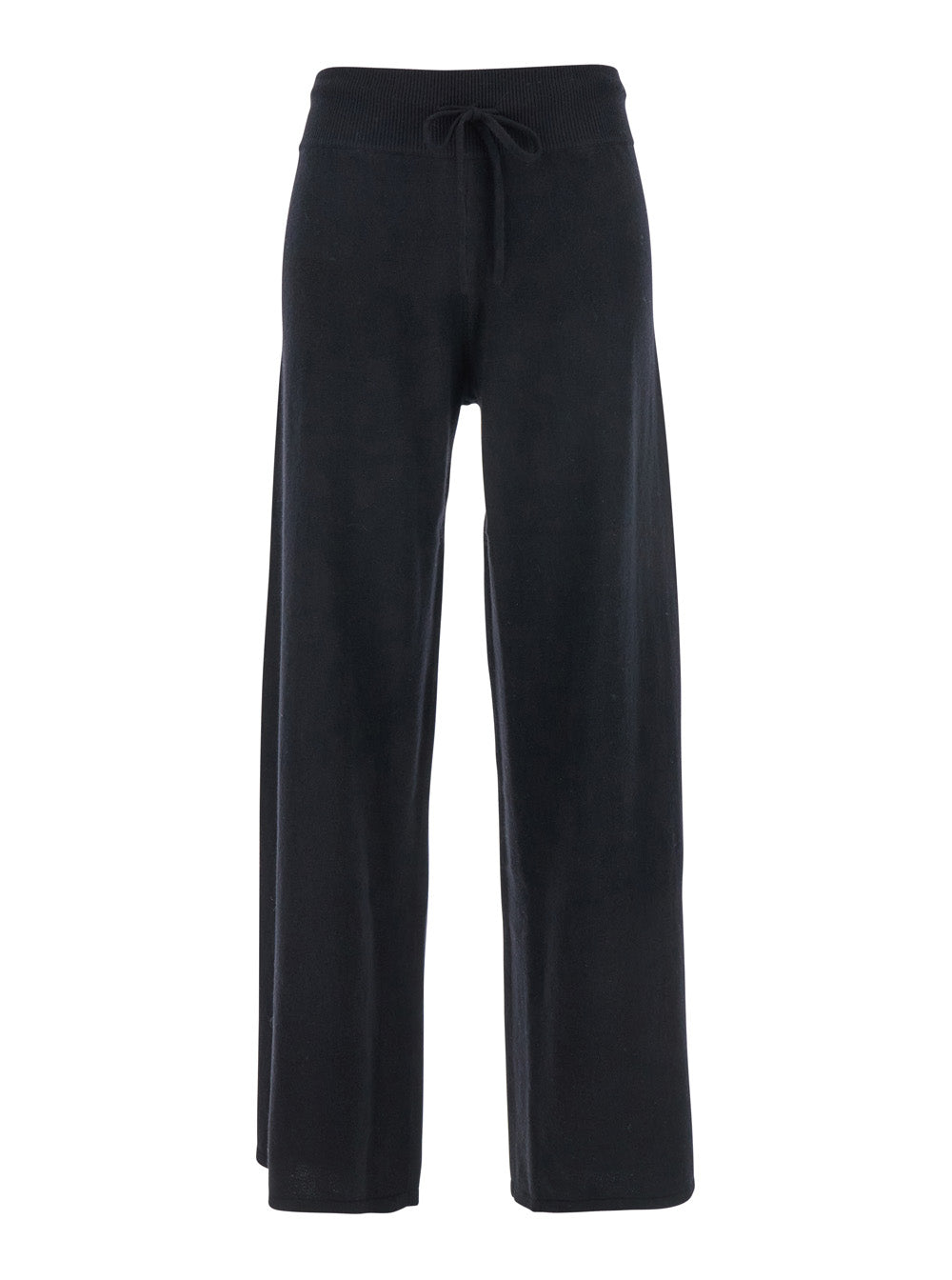 Lisa Yang Women Pants 'Sofi' With Elasticated Waist And Wide Leg In Black Cashmere For Women LISA YANG