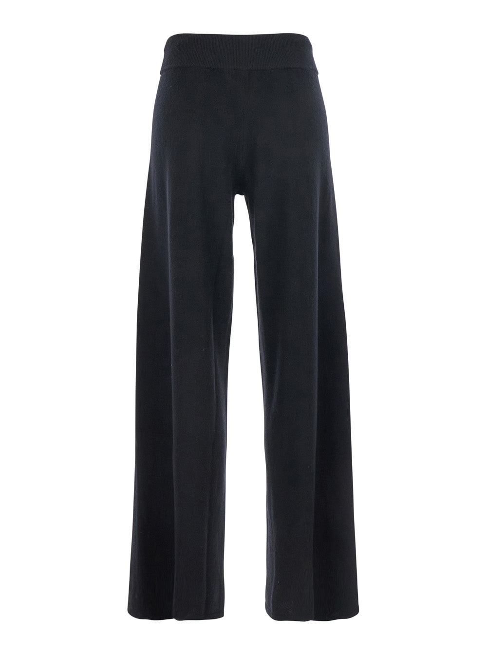 Lisa Yang Women Pants 'Sofi' With Elasticated Waist And Wide Leg In Black Cashmere For Women LISA YANG