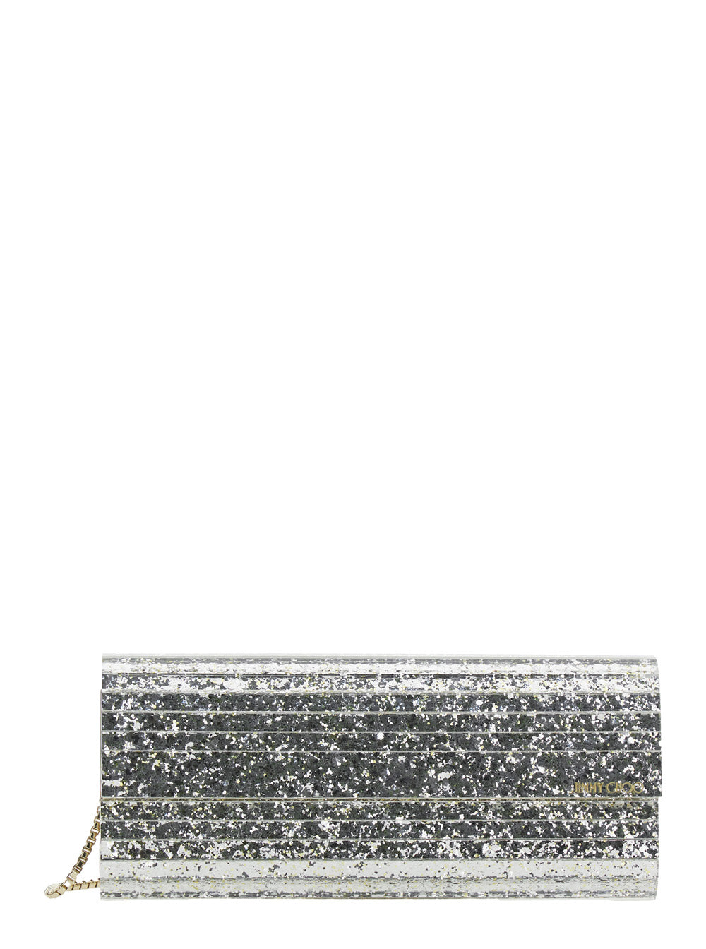 Jimmy Choo Women Clutch 'Sweetie' With Horizontal Acrylic Inserts And All-Over Glitter In Leather And Metallic Plexiglass JIMMY CHOO