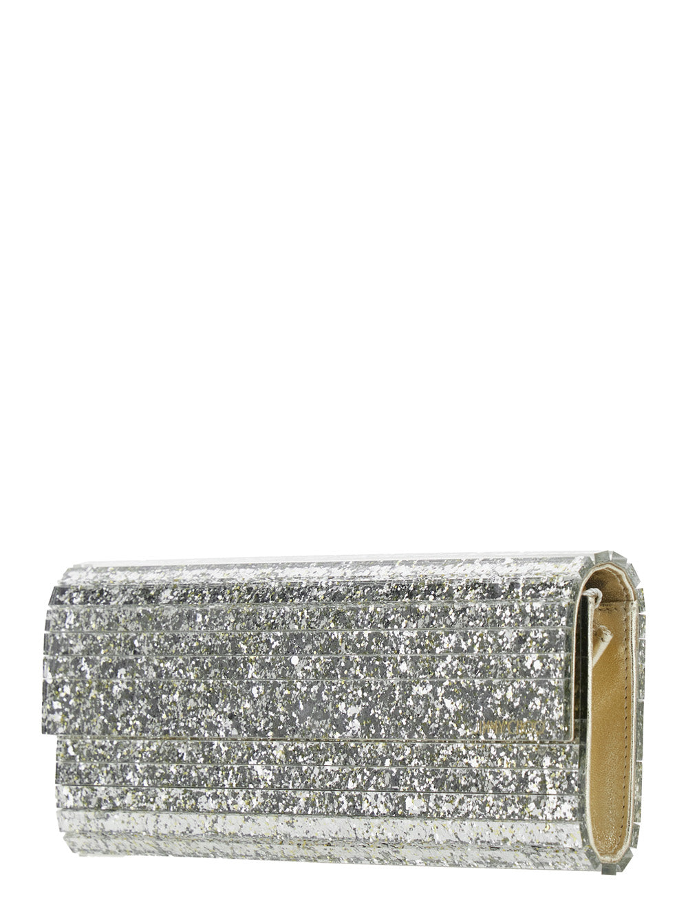 Jimmy Choo Women Clutch 'Sweetie' With Horizontal Acrylic Inserts And All-Over Glitter In Leather And Metallic Plexiglass JIMMY CHOO