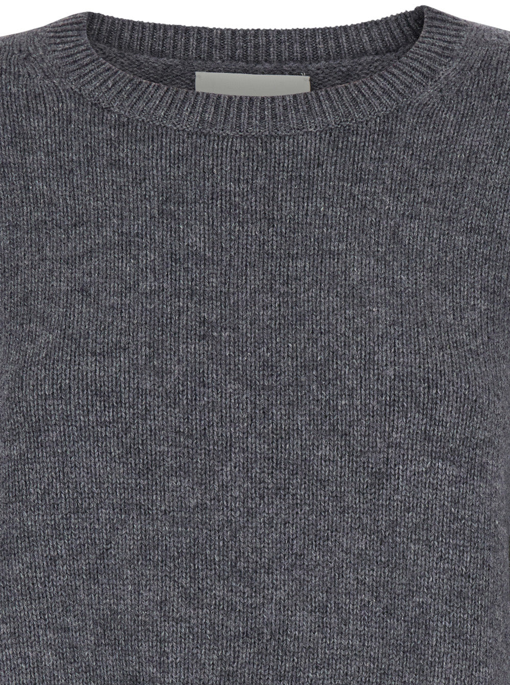 Lisa Yang Women Sweater With U-Neck And Long Sleeves In Gray Cashmere For Women LISA YANG
