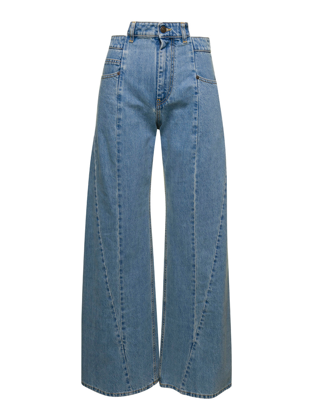 Maison Margiela Women Asymmetric Five-Pocket Denim Jeans For Women MAISON MARGIELA