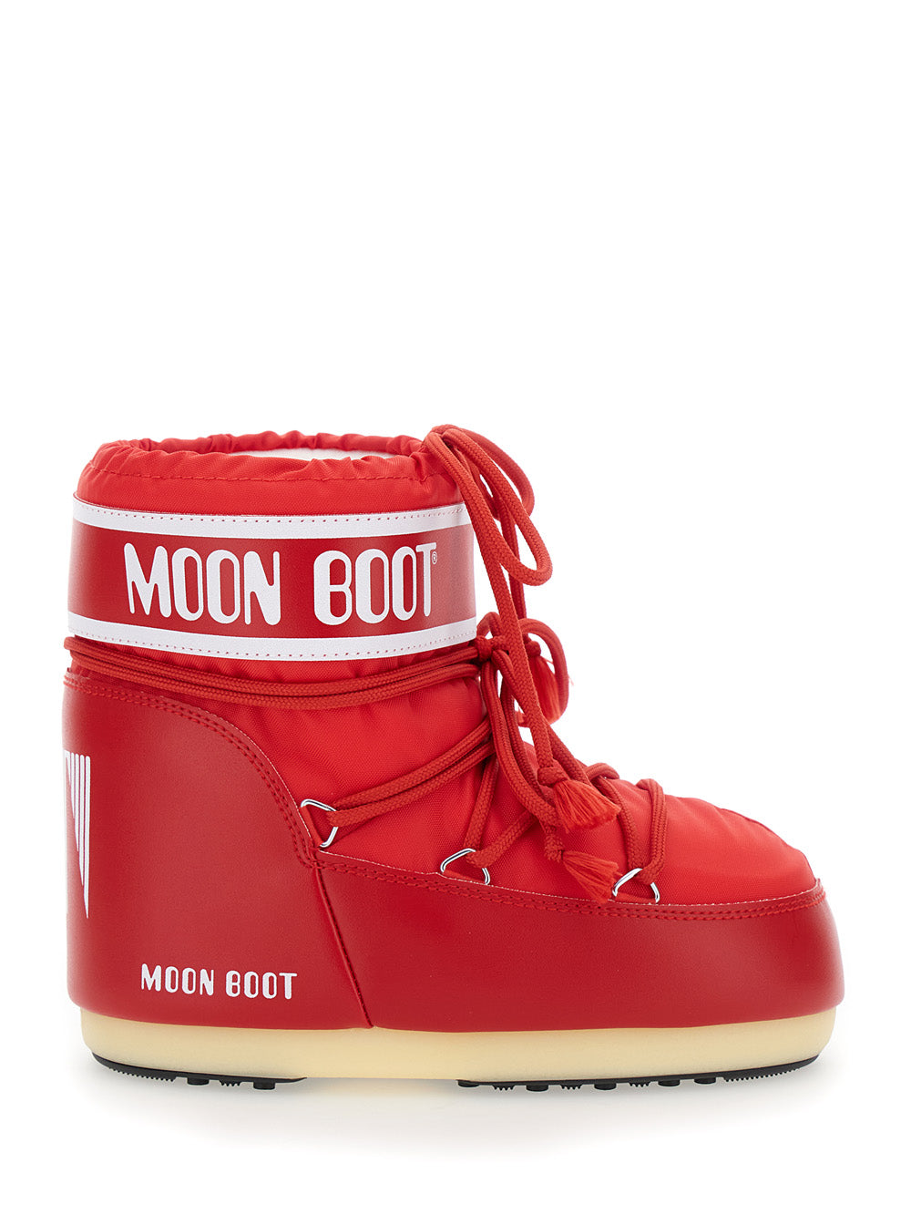 Moon Boot Women Snow Boots With Maxi Logo Print In Tech Fabric Red Women MOON BOOT