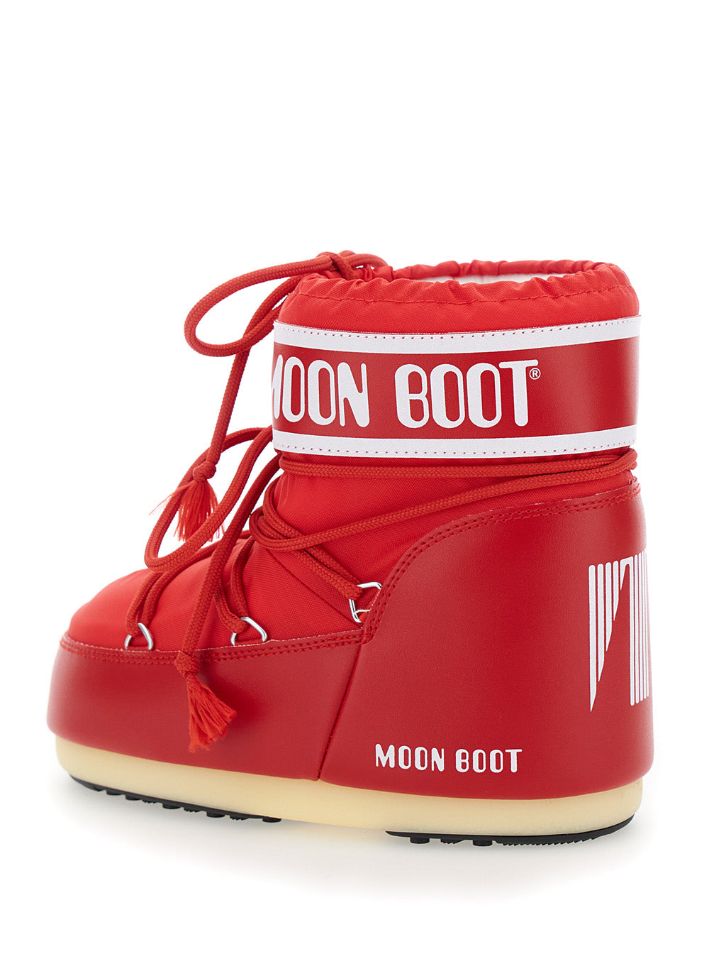 Moon Boot Women Snow Boots With Maxi Logo Print In Tech Fabric Red Women MOON BOOT
