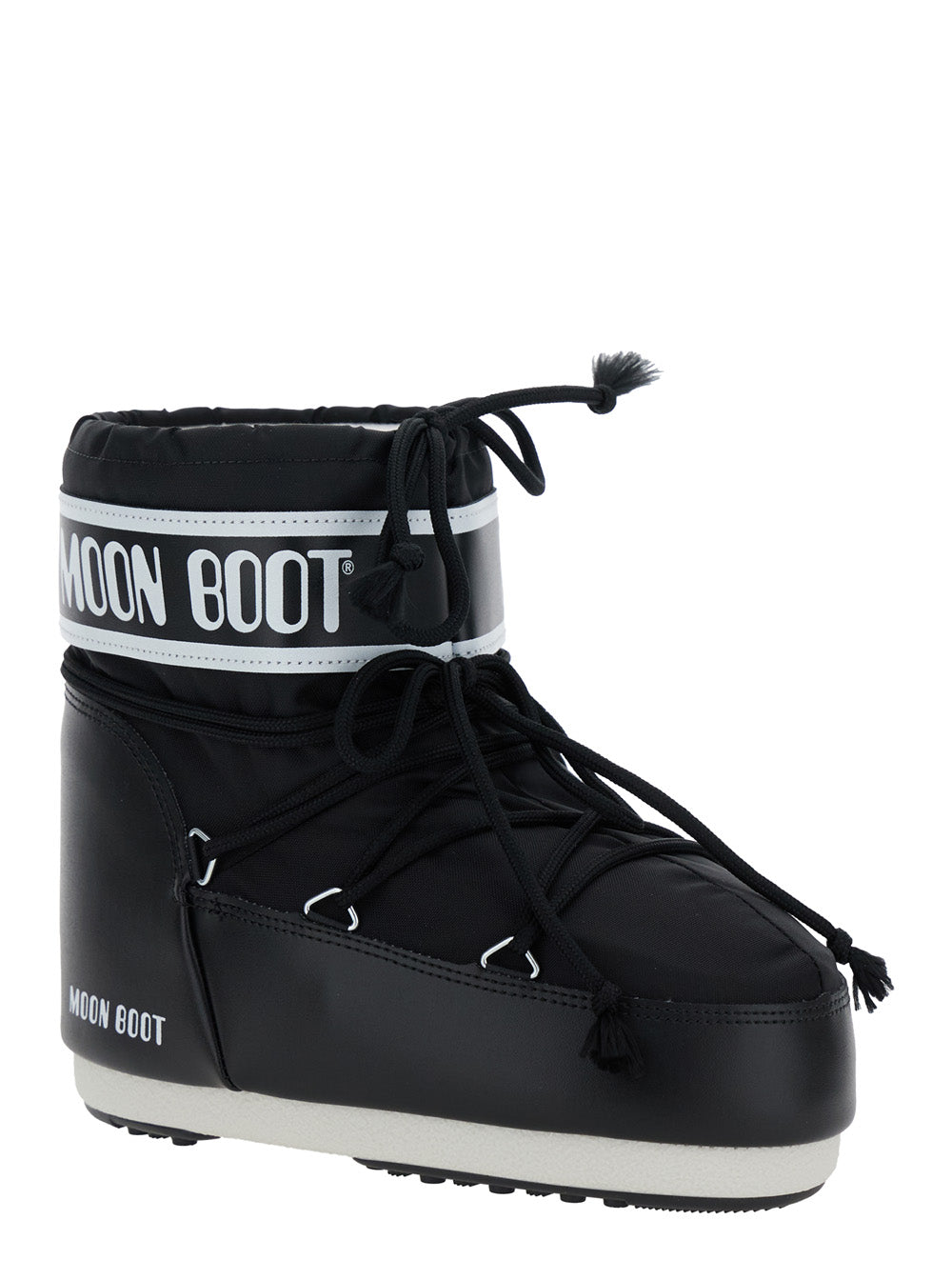 Moon Boot Women Icon Low Nylon Ankle Boots With Tech Fabric And Black Color For Unisex MOON BOOT