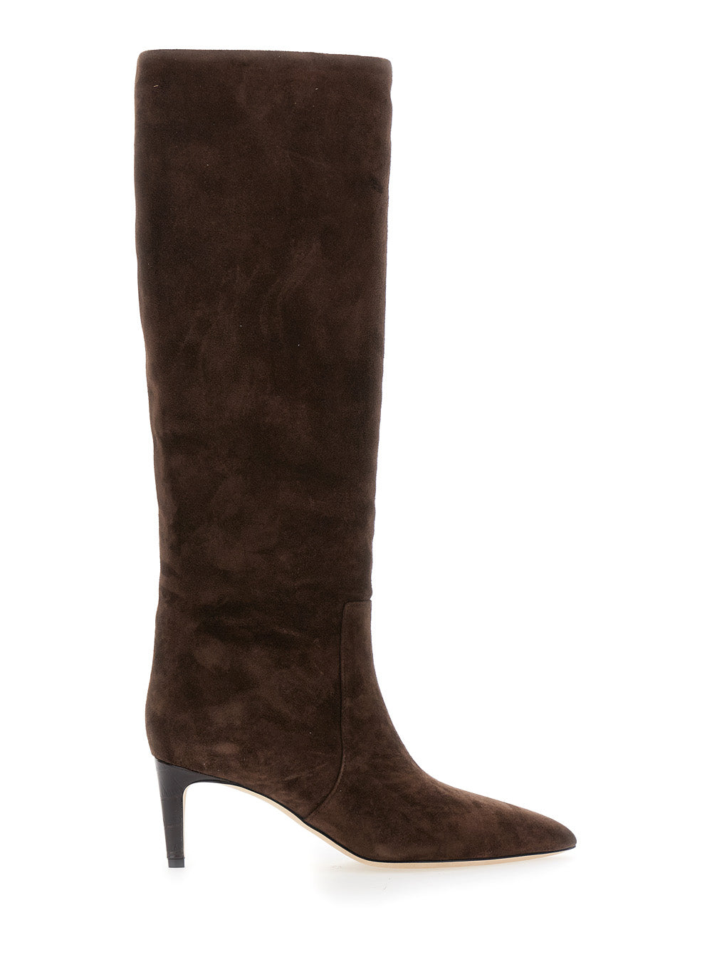 Paris Texas Women Brown Boots With Pointed Toe And Stiletto Heel In Suede Woman PARIS TEXAS
