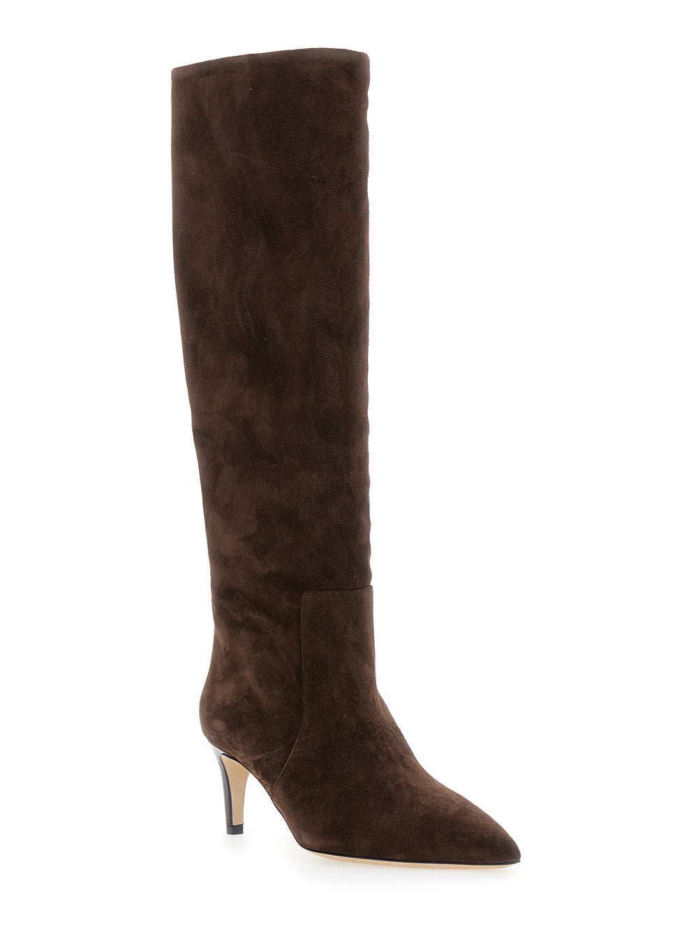 Paris Texas Women Brown Boots With Pointed Toe And Stiletto Heel In Suede Woman PARIS TEXAS