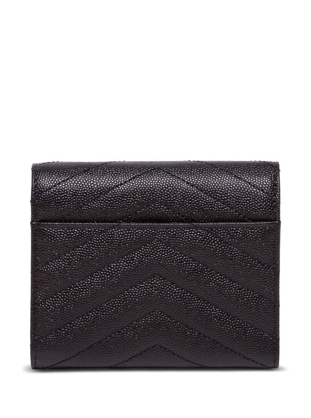 Saint Laurent Women Wallet 'Grain De Poudre' Black With Cassandre Logo In Black Leather Woman
