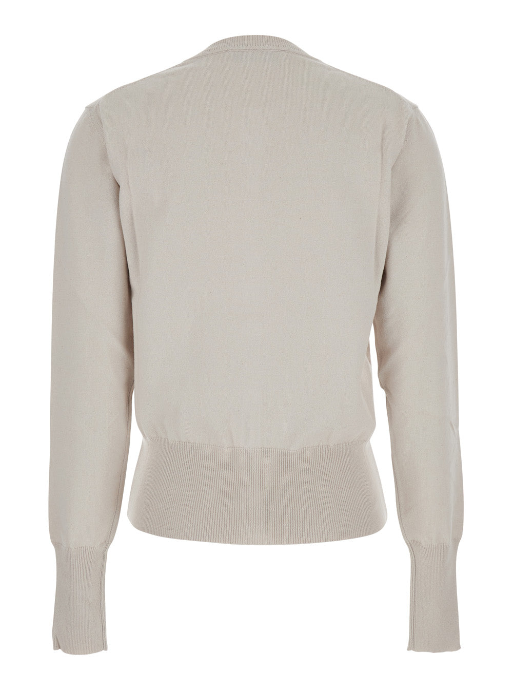 Vivienne Westwood Women 'Bea' White Cardigan With Orb Embroidery In Cotton And Cashmere Woman VIVIENNE WESTWOOD