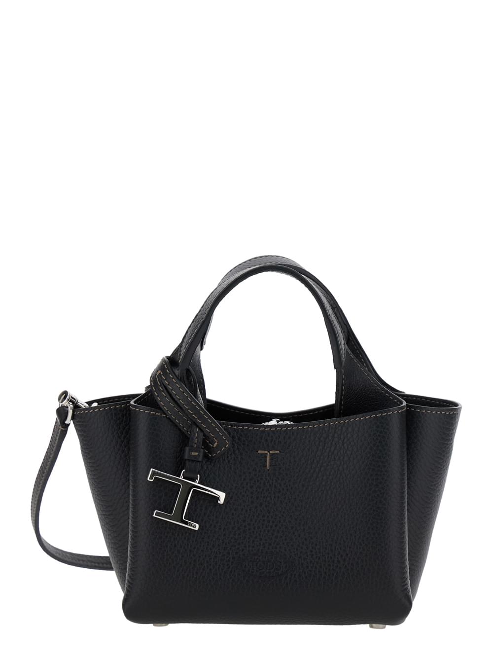 Tod's Women Tod's Women Handbag With Removable Metal Pendant In Black Leather For Women TOD'S