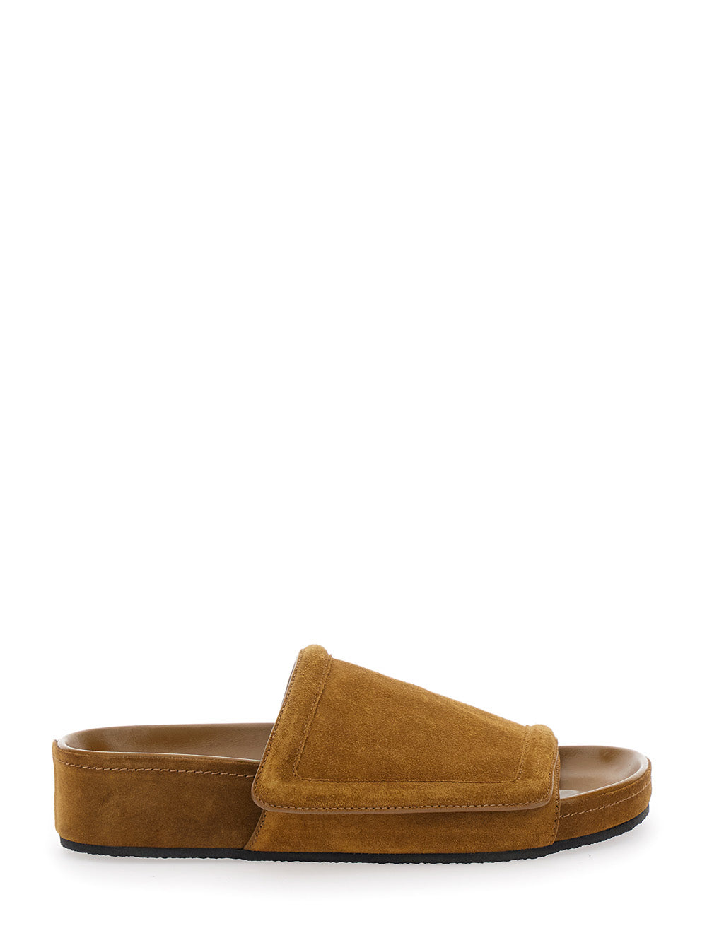 Phoebe Philo Women Brown Sandals With Adjustable Velcro Strap In Suede For Women PHOEBE PHILO