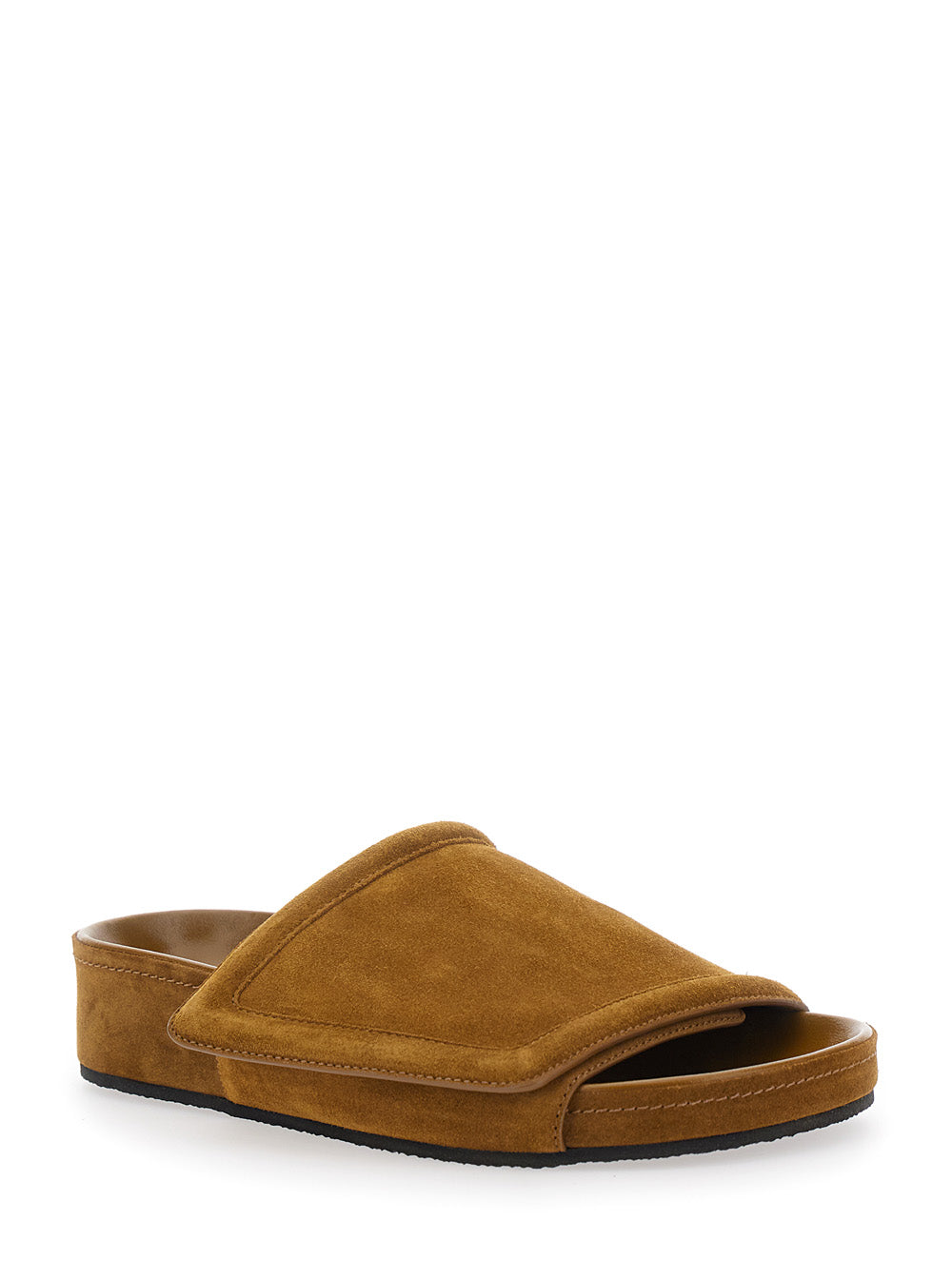 Phoebe Philo Women Brown Sandals With Adjustable Velcro Strap In Suede For Women PHOEBE PHILO