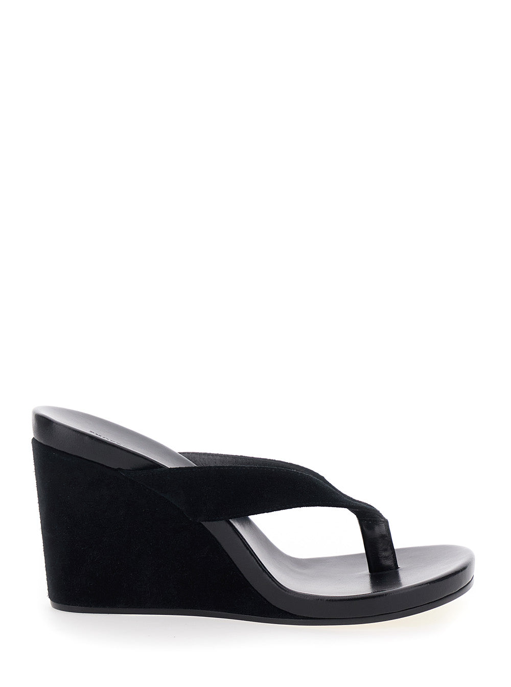 Phoebe Philo Women Round Wedge 'Black' Wedges With Round Heel In Leather For Women PHOEBE PHILO
