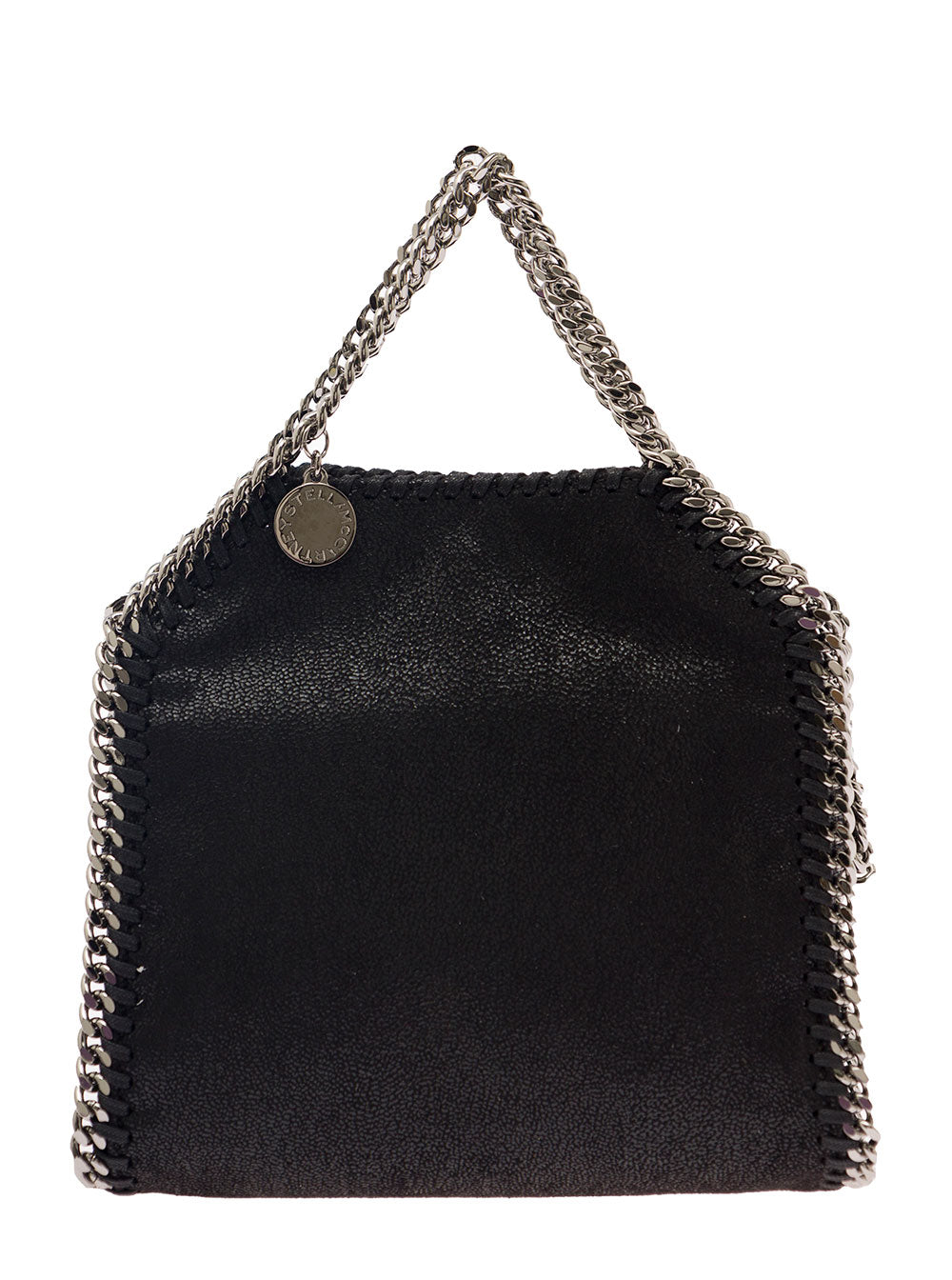 Stella Mccartney Women Mini Tote Bag '3Chain' With Logo Engraved Charm In Black Ecoleather For Women STELLA MCCARTNEY
