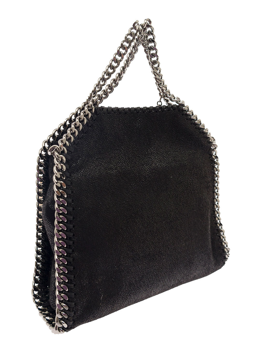 Stella Mccartney Women Mini Tote Bag '3Chain' With Logo Engraved Charm In Black Ecoleather For Women STELLA MCCARTNEY