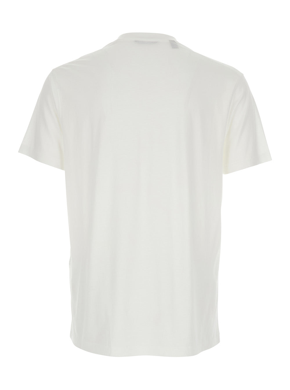 Tom Ford Men Crew Neck T-Shirt With Logo Embroidery On The Front In Cotton Blend White Men TOM FORD