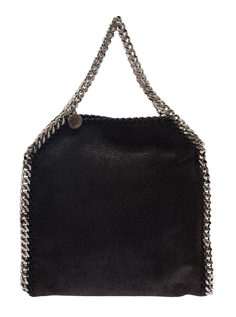 Stella Mccartney Women Tiny Tote Bag With Charm In Black Ecoleather And Silver Hardware Woman STELLA MCCARTNEY