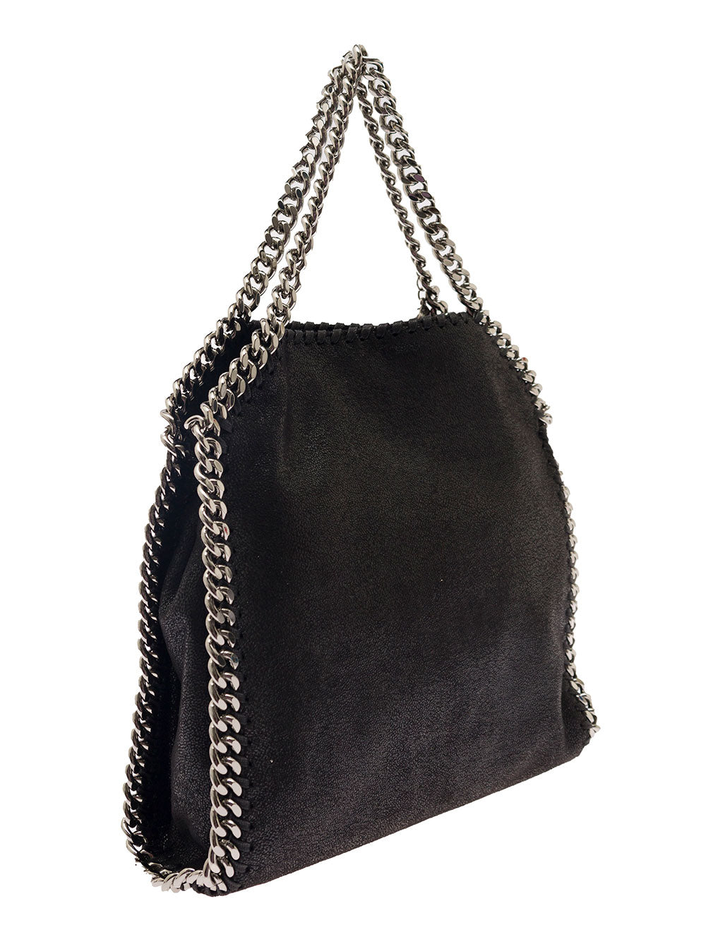 Stella Mccartney Women Tiny Tote Bag With Charm In Black Ecoleather And Silver Hardware Woman STELLA MCCARTNEY