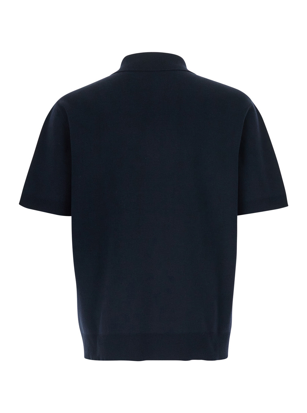 Gucci Men Blue Polo Shirt With Classic Collar And Gg Embroidery On The Front In Cotton For Men GUCCI