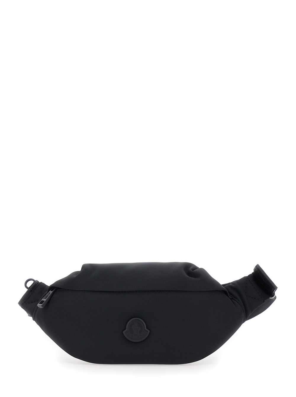 Moncler Men Fanny Pack 'Durance' With Logo Patch On The Front And Adjustable Strap In Black Tech Fabric For Men