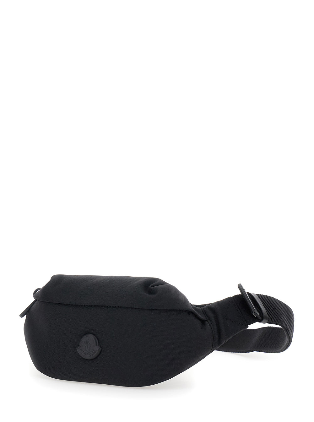 Moncler Men Fanny Pack 'Durance' With Logo Patch On The Front And Adjustable Strap In Black Tech Fabric For Men