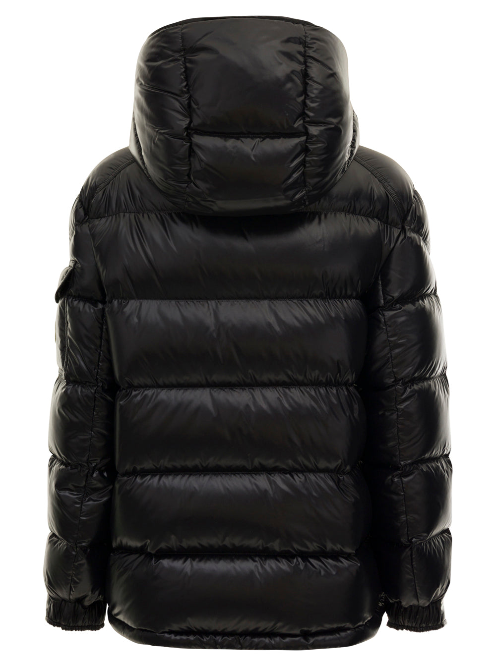 Moncler Women 'Maire' Black Hooded Down Jacket With Logo Patch In Nylon Woman MONCLER