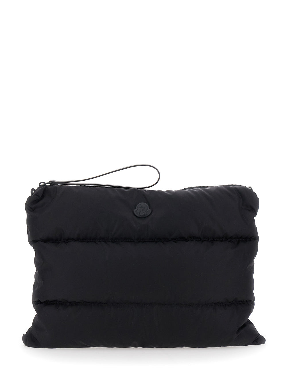 Moncler Men Laptop Bag 'Caradoc' With Wrist Strap And Logo Patch On The Front In Black Tech Fabric For Men MONCLER