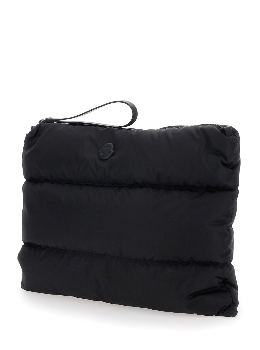 Moncler Men Laptop Bag 'Caradoc' With Wrist Strap And Logo Patch On The Front In Black Tech Fabric For Men MONCLER