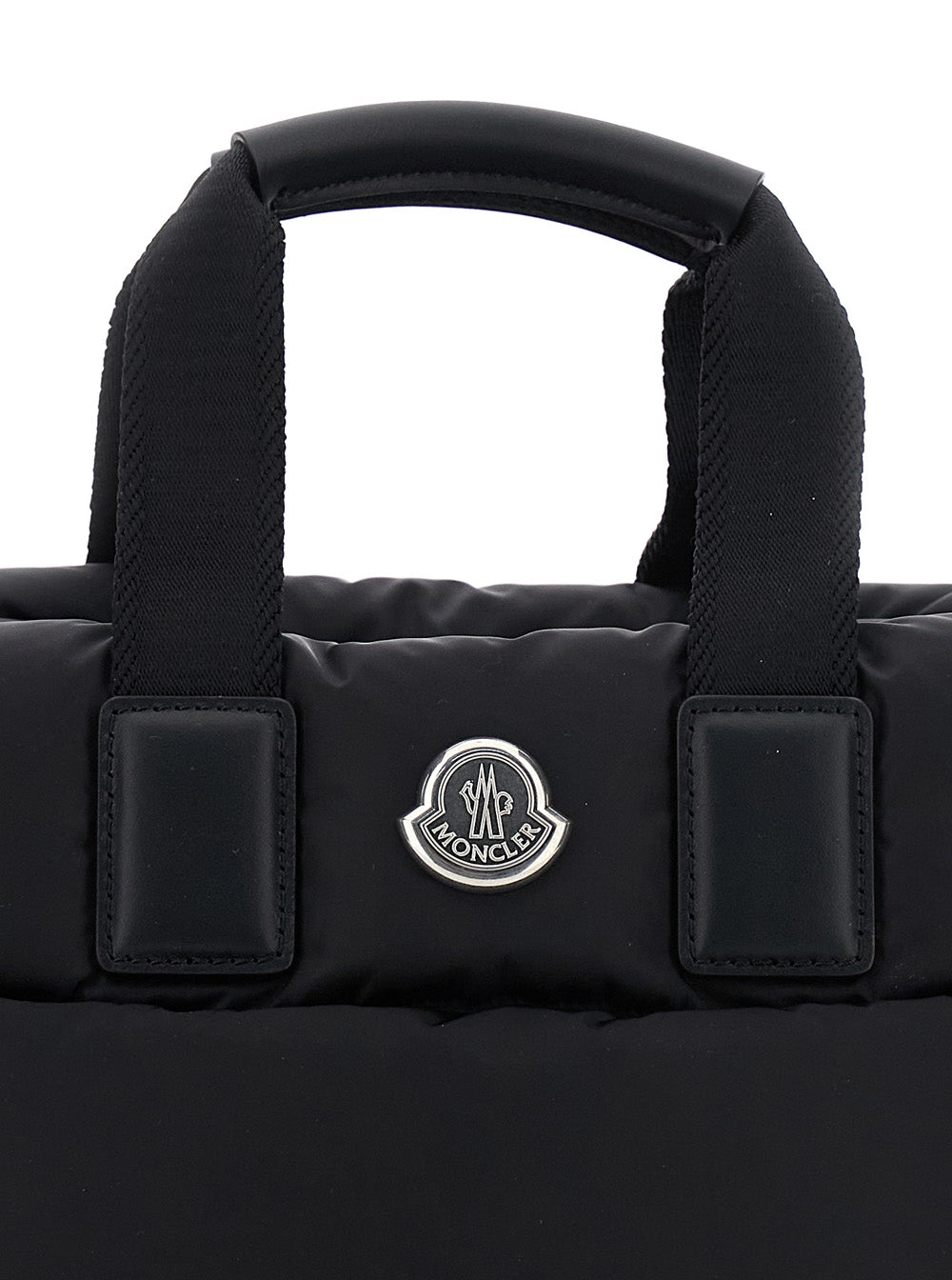 Moncler Women Handbag 'Karadoc' Mini With Adjustable And Removable Shoulder Strap And Logo Patch On The Front In Black Tech Fabric For Women MONCLER