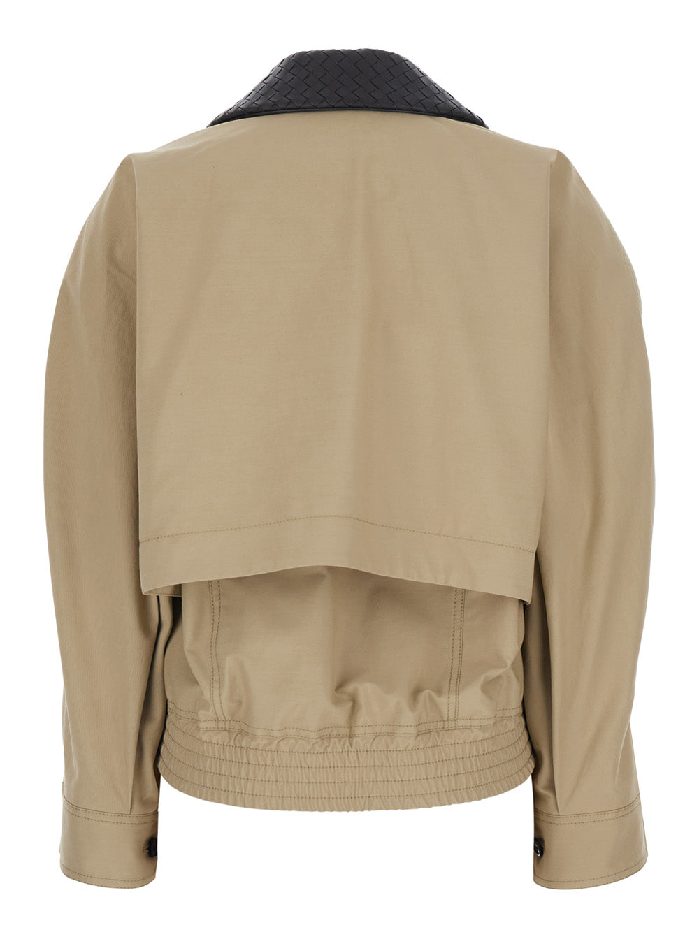 Bottega Veneta Women Cotton Blouson With Intrecciato Collar BOTTEGA VENETA