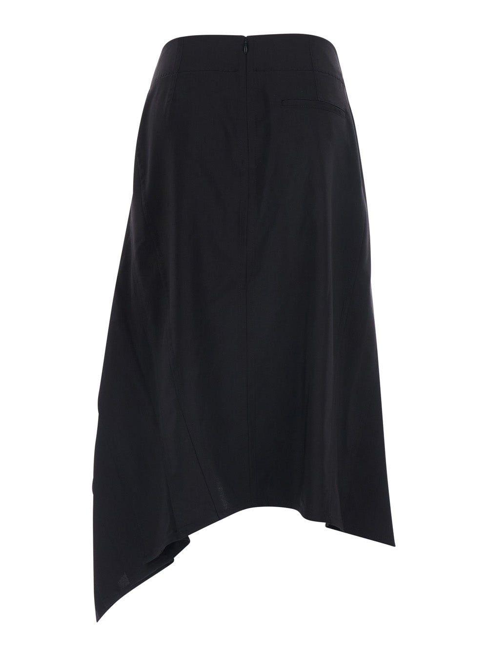 Bottega Veneta Women Black Midi Skirt With All-Over Ruffles In Wool For Women BOTTEGA VENETA