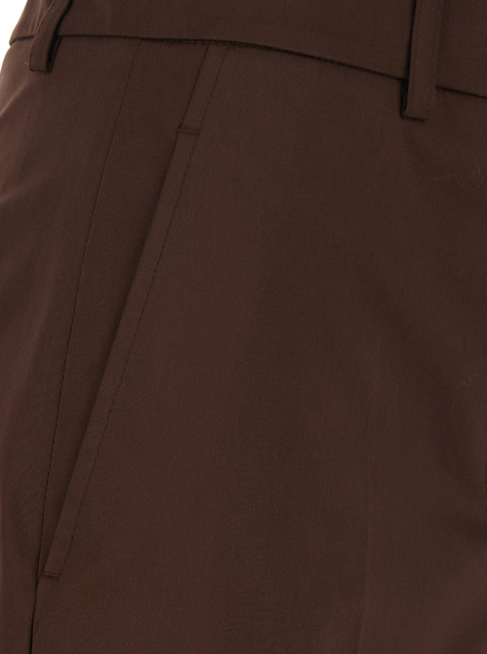 Leplain Women Brown Bermuda Shorts Belt Loops And Two Back Welt Pockets In Cotton For Women LEPLAIN