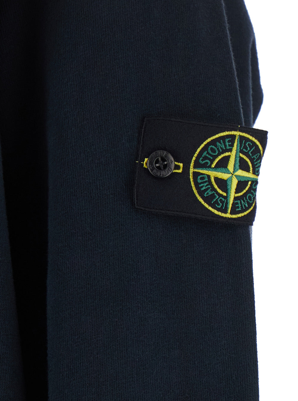 Stone Island Men Blue Crewneck Sweatshirt With Dropped Shoulders And Logo Patch On The Sleeve In Cotton For Men STONE ISLAND
