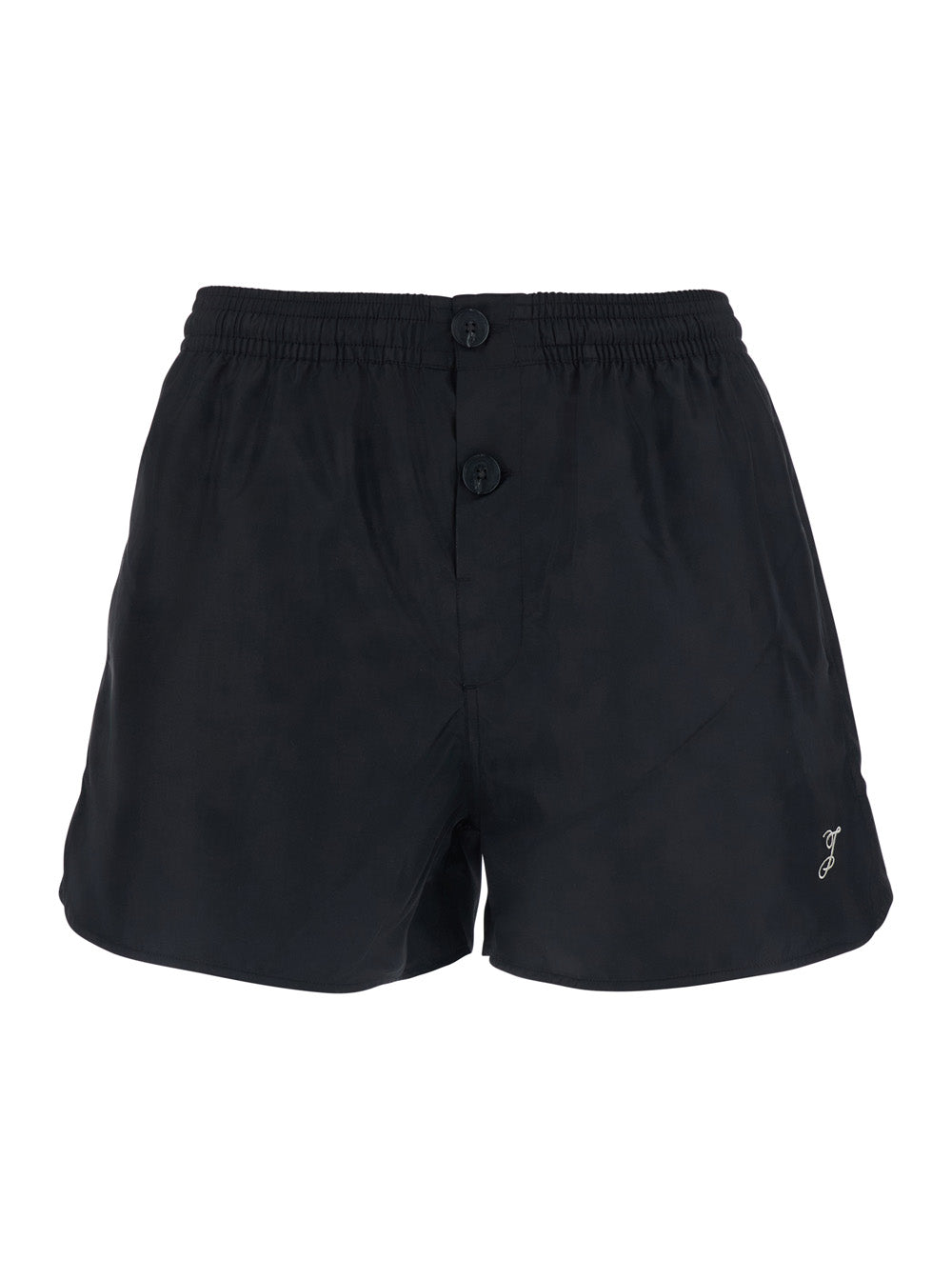 Jacquemus Men 'Le Short De Bain Puntini' Black Swim Shorts With Logo Embroidery On The Side And Elasticated Waist In Tech Fabric For Men JACQUEMUS