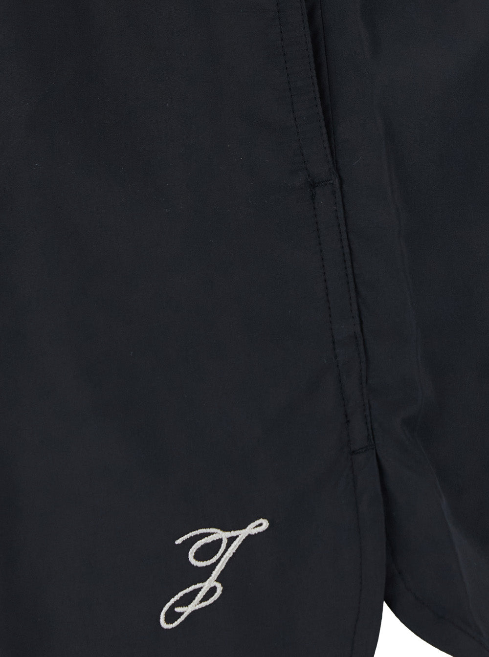 Jacquemus Men 'Le Short De Bain Puntini' Black Swim Shorts With Logo Embroidery On The Side And Elasticated Waist In Tech Fabric For Men JACQUEMUS
