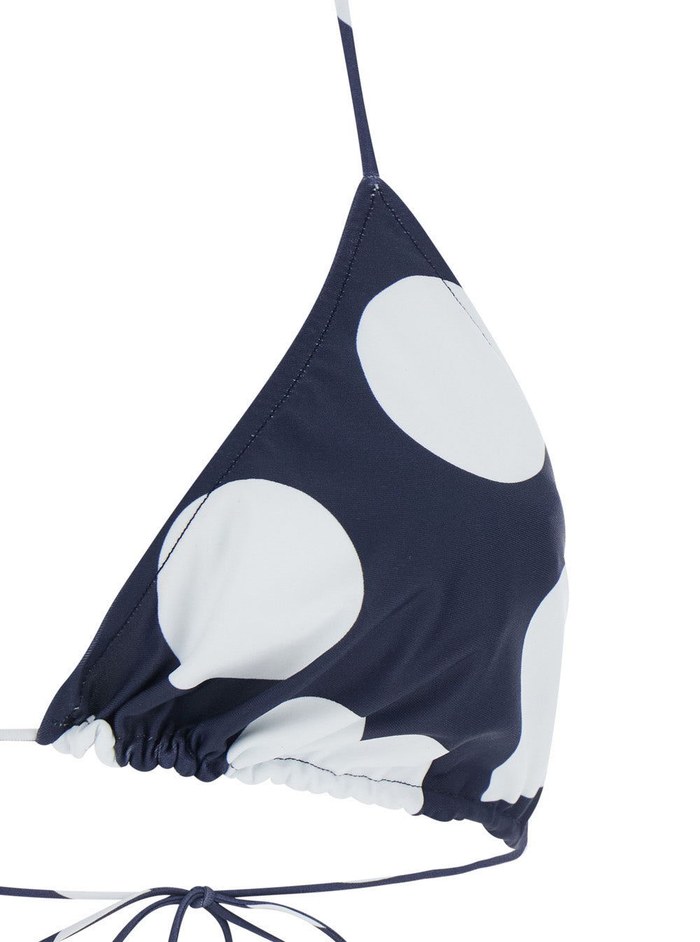 Jacquemus Women 'Le Haut De Plage Triangle' Blue Bikini Top With Drawstring Closure And Polka Dot Motif In Tech Fabric For Women JACQUEMUS